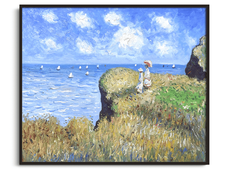 Spaziergang auf den Klippen, Pourville - Claude Monet