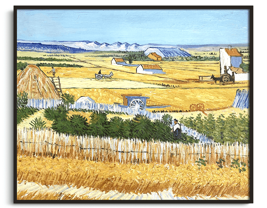 Die Ernte in La Crau, mit Montmajour im Hintergrund - Vincent Van Gogh