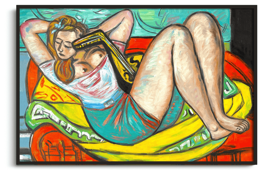Femme à la mandoline en jaune et rouge – Max Beckmann